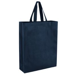 100 of 15 Inch Tall Reusable Grocery Shopping Bag - 7 Colors Navy