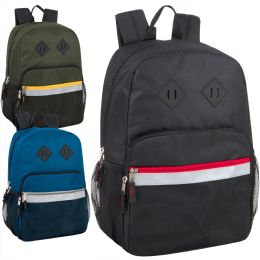 24 pieces 18 Inch Safety Reflective Backpack - 3 Colors - Backpacks 18" or Larger