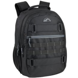 24 of 19 Inch Dual Strap Skate Backpack W Laptop Sleeve - Black