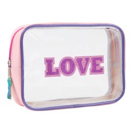 24 pieces Clear Cosmetic Case Purple - Cosmetic Cases