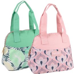 24 pieces Fridge Pak Printed Cooler Lunch Bags - 2 Floral Prints - Cooler & Lunch Bags
