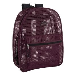 24 Wholesale Bulk Premium 17 Inch Mesh Backpack - Girls Purple