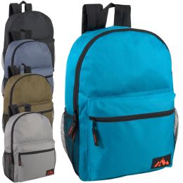 18 Inch Trailmaker Boy's Assorted Colors Backpack With Side Mesh Pocket - 5 Colors