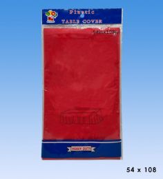 96 Wholesale Table Cover Red Rectangular 54 X 108
