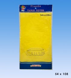 96 Wholesale Table Cover Rectangular Yellow 54x108