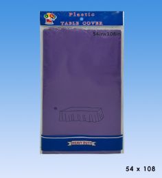 96 Wholesale Table Cover Rectangular Purple 54x108