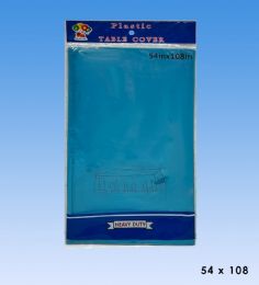 96 Wholesale Table Cover Rectangular Blue 54x108