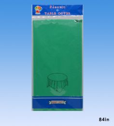 96 Wholesale Table Cover Round Green 84inch