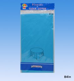 96 Pieces Table Cover Round Blue 84inch - Table Cloth