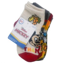 12 of 5 Pack 12-24m Mickey Mouse Thankful Quarter Socks