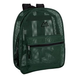 24 pieces Bulk Premium 17 Inch Mesh Backpack Green - Backpacks 17"