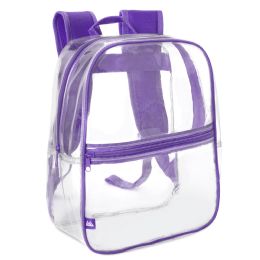 24 of Mini Trailmaker Backpack Clear - Single Colors Purple