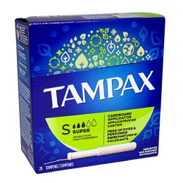 24 of Tampax Super Cardboard Applicator Tampons - Box Of 20