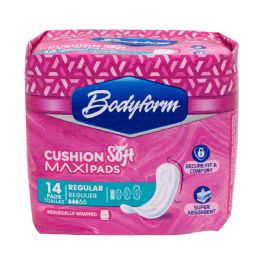 36 Wholesale Bodyform Cushion Soft Regular Maxipads -14 ct.