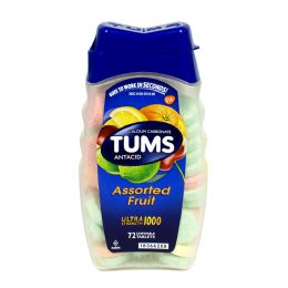 12 Pieces of Tums Ultra Strength Assorted Fruit Antacid- 72 Ct