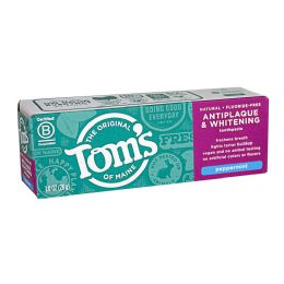 48 of Tom's Of Maine Peppermint Antiplaque & Whitening FluoridE-Free Toothpaste 1 oz