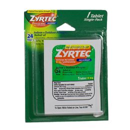 24 Pieces of Zyrtec Allergy Relief - Pack of 1