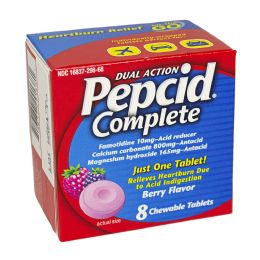 12 Pieces of Pepcid Complete Berry Chewable - Box of 8