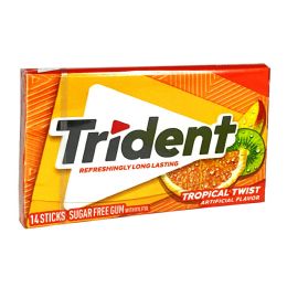 75 Wholesale Trident Tropical Twist Sugar Free Gum- 14 sticks