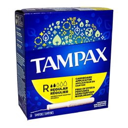 24 of Tampax Regular Cardboard Applicator Tampons - Box Of 20