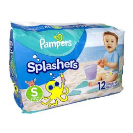 12 Wholesale Pampers Splashers Swim Diapers Size S - Pack of 12