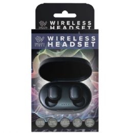 6 pieces Black Wireless Earbuds With Charging Case - Headphones and Earbuds