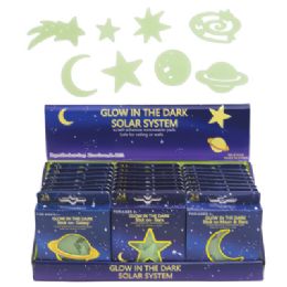 48 Wholesale Solar System Glow In The Dark Wall Sticker 9ct Boxed In 24pc Pdq