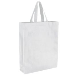 100 of 15 Inch Tall Reusable Grocery Shopping Bag - 7 Colors White