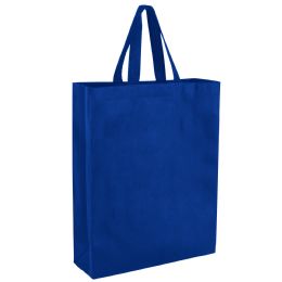 100 of 15 Inch Tall Reusable Grocery Shopping Bag - 7 Colors Blue