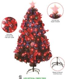 4 Pieces 5ft Led Optical Fiber Christmas Tree 170 Tips - Christmas Decorations