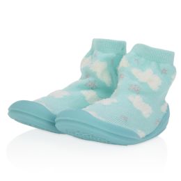 24 pieces Nuby Baby Rubber Shoes - Aqua Clouds Large - Baby Apparel