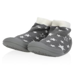 24 pieces Nuby Baby Rubber Shoes - Gray Stars Large - Baby Apparel