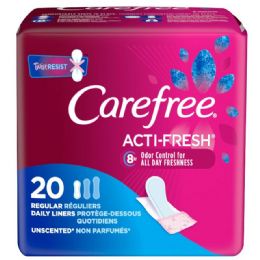 12 of Carefree Pantiliners 20 Ct ActI-Fresh Regular To Go Unscented
