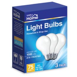 40 pieces Simply For Home Light Bulb 3 Pk 75w Frosted - Lightbulbs