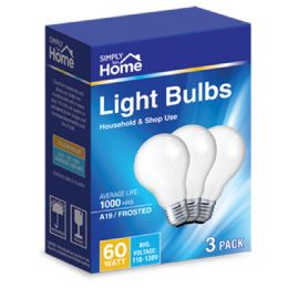 40 pieces Simply For Home Light Bulb 3 Pk 60w Frosted - Lightbulbs