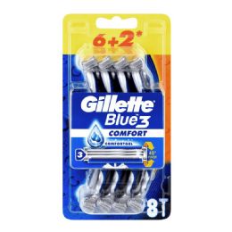 12 pieces Gillette Blue Iii 6+2 Ct Comfort - Shaving Razors