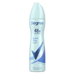 12 pieces Degree Body Spray 3.8 Oz Shower Clean - Deodorant