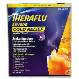 400 pieces Theraflu Severe Cold & Cough 1 Ct Nighttime Box - Pain and Allergy Relief