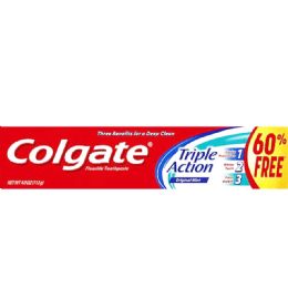 24 pieces Colgate Toothpaste 2.5 Oz +1.5 Oz Triple Action + 60% Free - Toothbrushes and Toothpaste