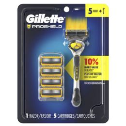 Gillette Proshield 1 Razor + 5 Cartridges - Shaving Razors