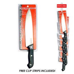 24 pieces 24pc 12" Butcher Knife With 2 Clip Strips - Kitchen Knives