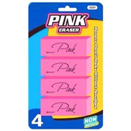 72 pieces Pink Bevel Erasers 4 Pack - Erasers