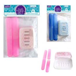 96 pieces 3 Pc Travel Set - Travel & Luggage Items