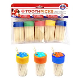 96 pieces 5 Pack Toothpicks With Dispencers 150 Pc Each - Toothpicks
