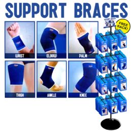 240 pieces 240pc Sports Support Braces. 6 Assorted Styles - Bandages and Support Wraps