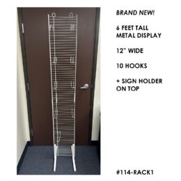 Flat Rack White With Hooks - Hooks