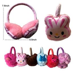 360 Wholesale Animal Face Earmuff's - 6 Assorted