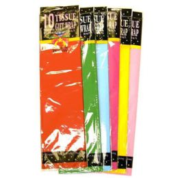 144 pieces 10 Pack Tissue Paper - 6 Mixed Colors - Tissue Paper