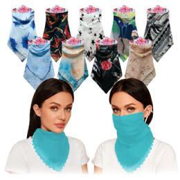 144 of 2-IN-1 Chiffon Scarf - Mask Combo