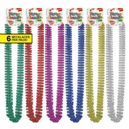 360 pieces 6pc Beaded Lanyard Necklaces In 6 Assorted Colors - Necklace